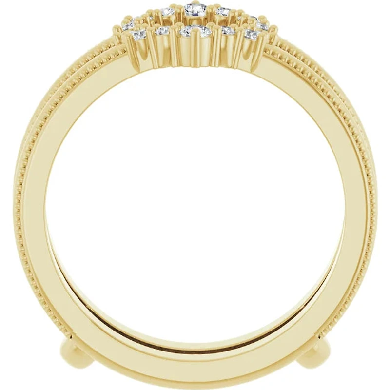 14K White, Yellow or Rose Gold 0.165cttw Diamond Ring - Lab Grown Diamonds /