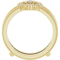 14K White, Yellow or Rose Gold 0.165cttw Diamond Ring - Lab Grown Diamonds /