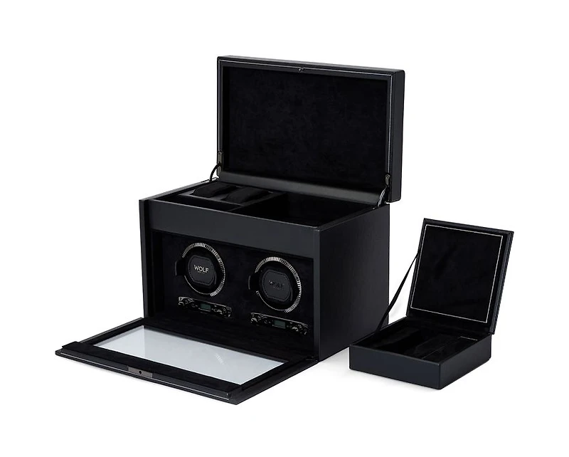 British Racing Double Watch Winder with Storage 