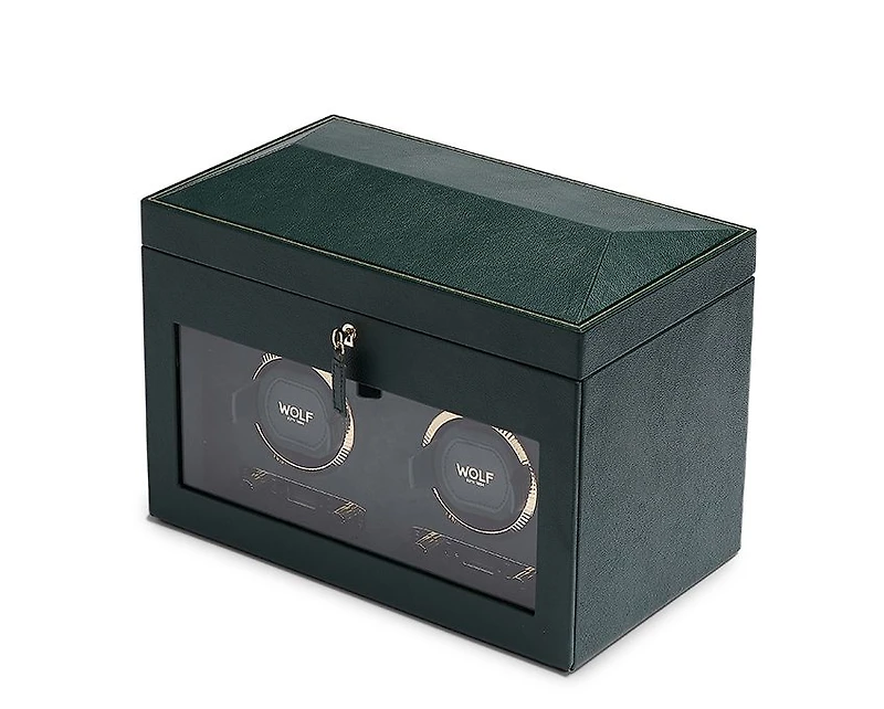 British Racing Double Watch Winder with Storage 