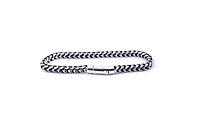 925 Sterling Silver Franco Bracelet with Bar Lock Clasp