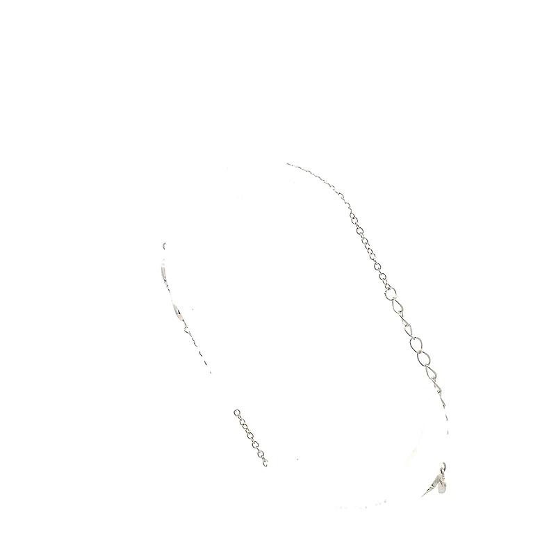 925 Sterling Silver Cubic Zirconia Infinity Link Bracelet  -  6.5-8.5 Inches