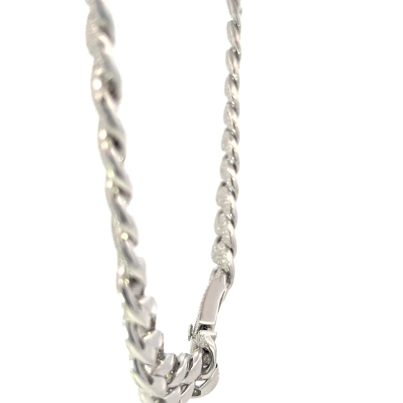 925 Sterling Silver Miami Cuban Curb Bracelet with Cubic Zirconias
