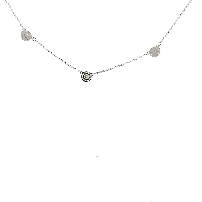 925 Sterling Silver 16-18" Cubic Zirconia Chain