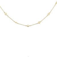 925 Gold Plated Sterling Silver 16-18" Cubic Zirconia Chain