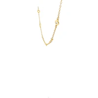 925 Gold Plated Sterling Silver 16-18" Cubic Zirconia Chain