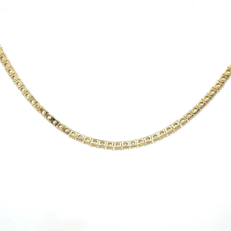 925 Gold Plated Sterling Silver 18" 3mm Cubic Zirconia Chain