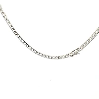 925 Sterling Silver 20" 4mm Cubic Zirconia Chain