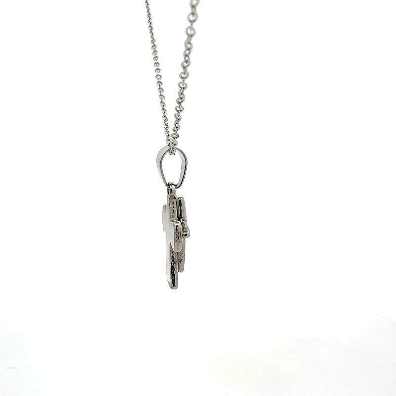 Stainless Steel 23X15mm Cross Pendant - 18"