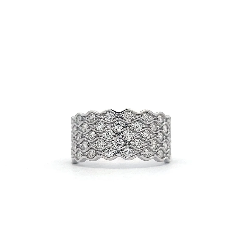 10K White Gold 1.00cttw Diamond Ring - 4 / White gold