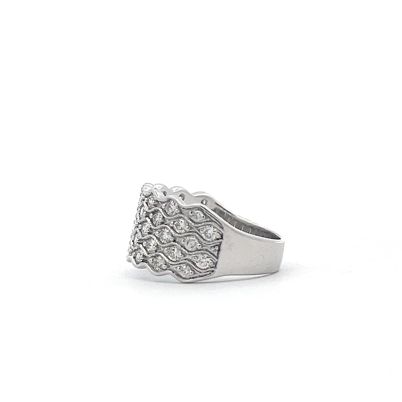 10K White Gold 1.00cttw Diamond Ring - 4 / White gold