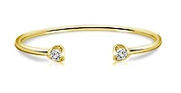 10K Gold Lab Grown Diamond Tension Set Bangle - / cttw