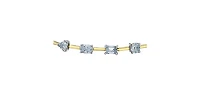 14K Yellow and White Lab Grown Diamond Bracelet