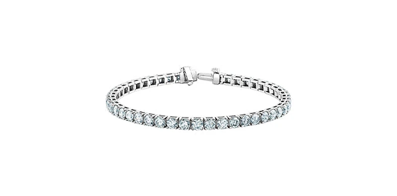 14K Lab Grown 7.00cttw Round Brilliant Cut Diamond Tennis Bracelet - Gold
