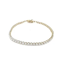 10K Lab Grown 1.00 - 5.00cttw Round Brilliant Cut Diamond Tennis Bracelet / Gold