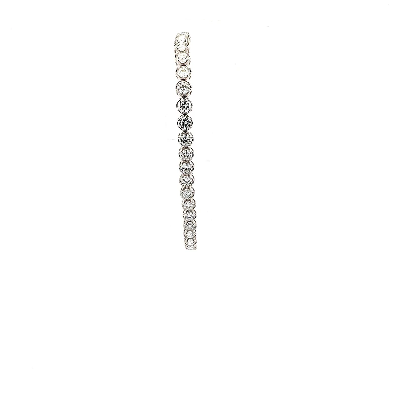 10K White Lab Grown 5.00cttw Round Brilliant Cut Diamond Tennis Bracelet - Gold