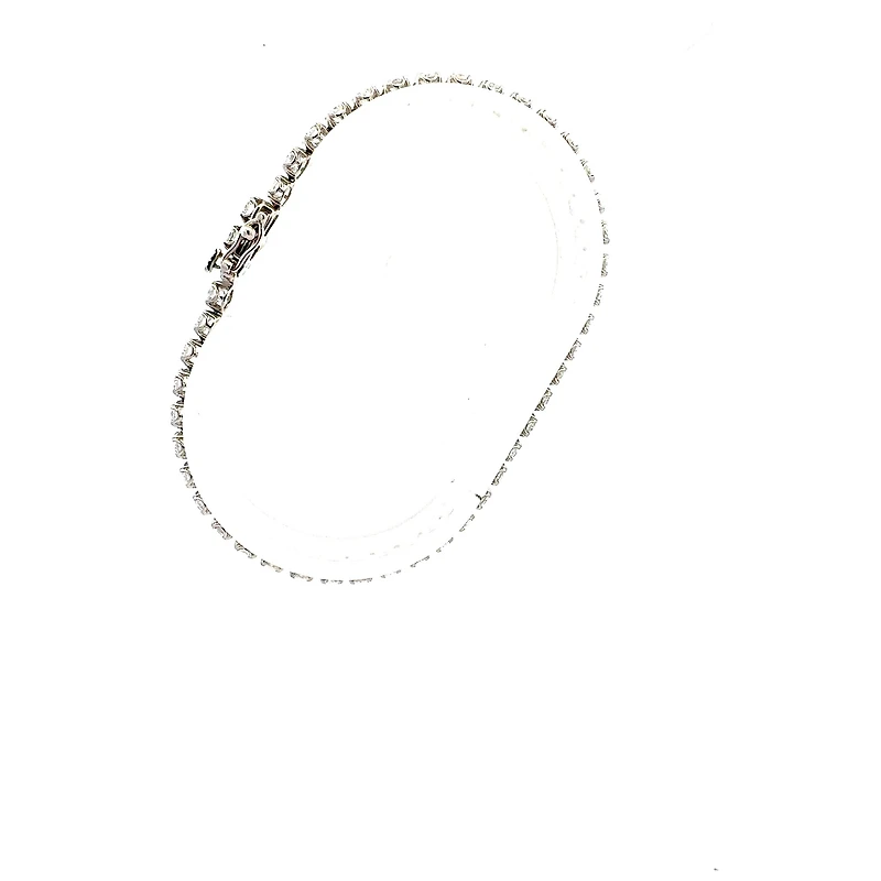 10K White Lab Grown 5.00cttw Round Brilliant Cut Diamond Tennis Bracelet - Gold