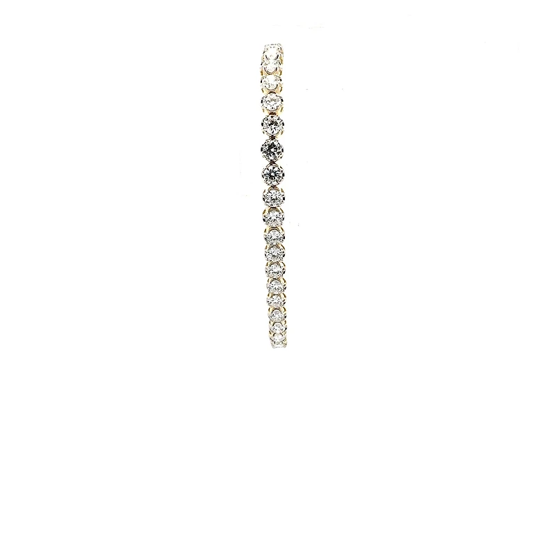 10K Lab Grown 5.00cttw Round Brilliant Cut Diamond Tennis Bracelet