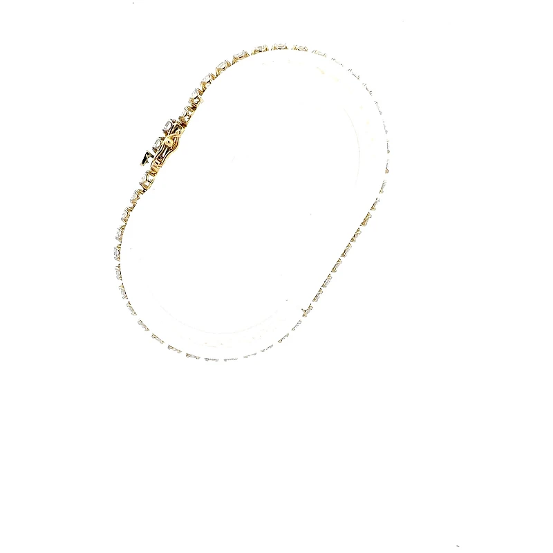 10K Lab Grown 5.00cttw Round Brilliant Cut Diamond Tennis Bracelet
