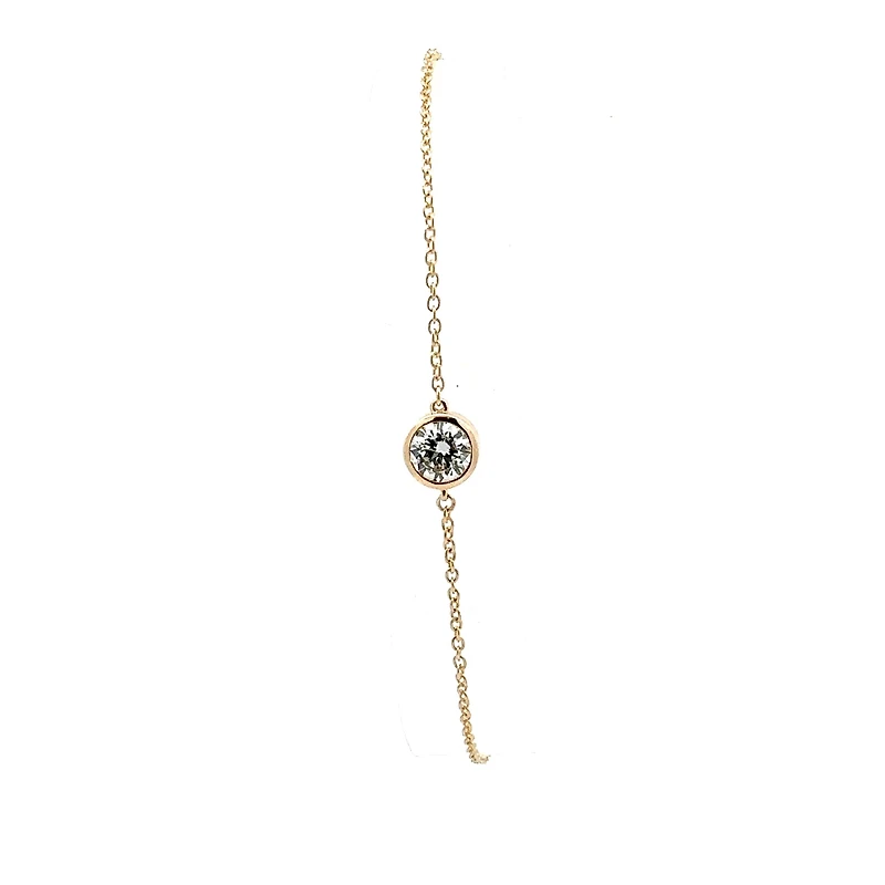 10K Gold Lab Grown Diamond reversible Motif Bracelet - / Pear