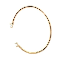 10K Gold Lab Grown Diamond Tension Set Bangle - / cttw