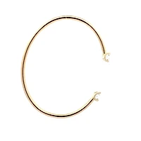 10K Gold Lab Grown Diamond Tension Set Bangle - / cttw