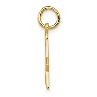 14K Yellow Gold Polished and Textured Masonic Symbol Charm - 20mm x 11mm