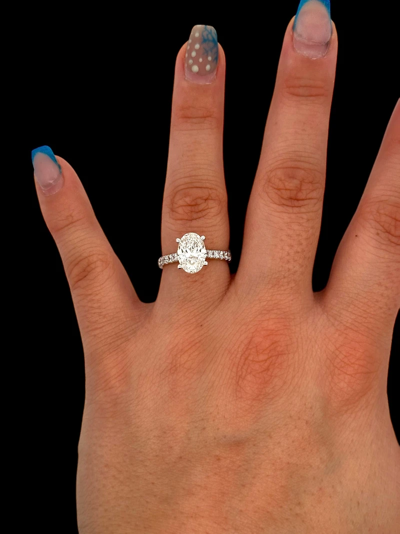 14K Yellow Gold 2.50 cttw Lab Grown Diamond Engagement Ring - 6.5 4.5 /