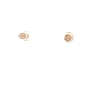 14K Yellow Gold White Zircon Earrings