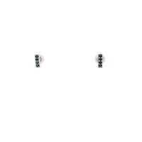 14K White Gold Blue Sapphire Earrings