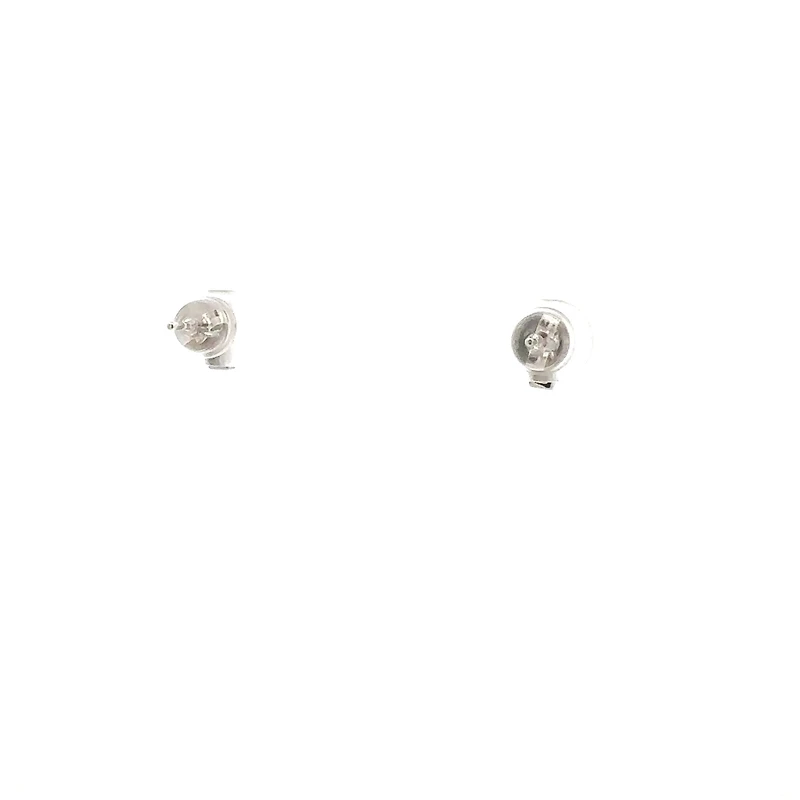14K White Gold Blue Sapphire Earrings