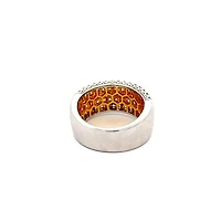 18K White Gold 1.56 cttw Natural Yellow and White Diamond Band