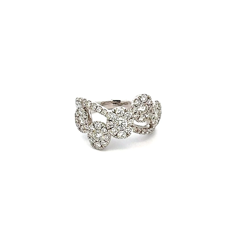 14K White Gold 1.41 cttw White Diamond Ring