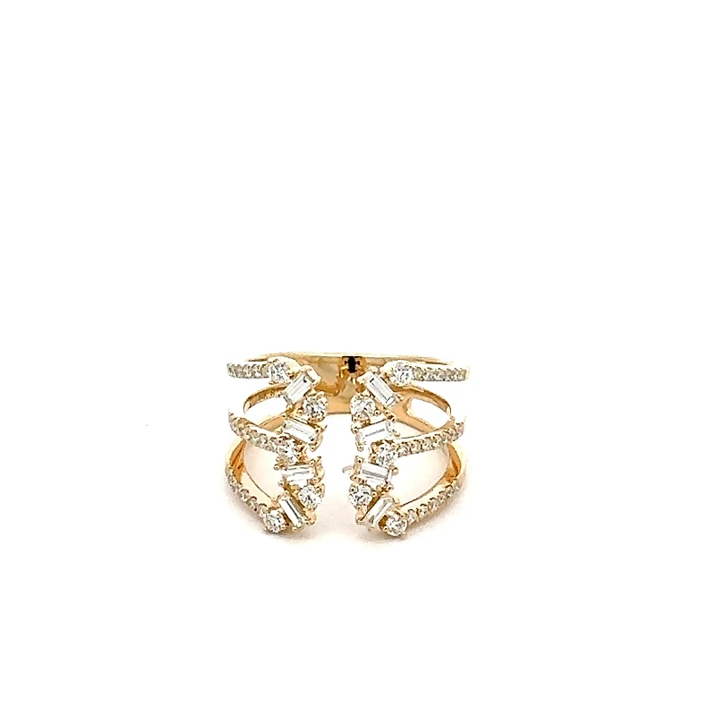 14K Yellow Gold 0.70 cttw White Diamond Ring
