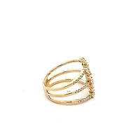 14K Yellow Gold 0.70 cttw White Diamond Ring