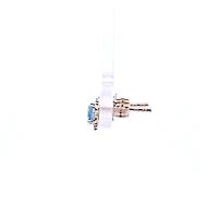 10K Yellow Gold Aquamarine and Diamond Earrings