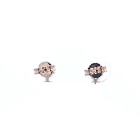 10K Yellow Gold Aquamarine and Diamond Earrings