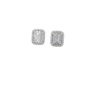 14K White Gold 1.48 cttw White Diamond Earrings