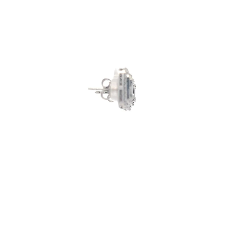 14K White Gold 1.48 cttw White Diamond Earrings