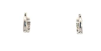 10K White Gold 0.75cttw Diamond Double Band Hoops - 12mm