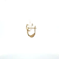 10K Yellow and White Gold Infinity Diamond Earrings