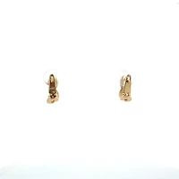 10K Yellow and White Gold Infinity Diamond Earrings