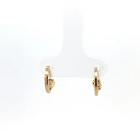 10K Yellow Gold 0.07cttw Diamond Hoop Earrings