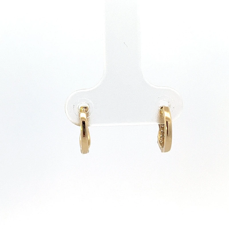 10K Yellow Gold 0.10cttw Diamond Hoop Earrings