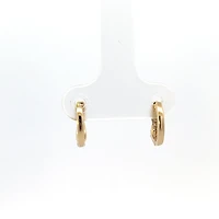 10K Yellow Gold 0.10cttw Diamond Hoop Earrings