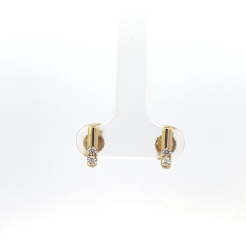 10K Yellow Gold 0.129ct Canadian Diamond Earrings