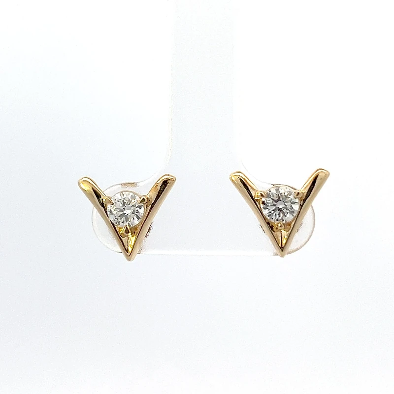 10K Yellow Gold 0.50cttw Lab Grown Diamond Earrings