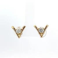10K Yellow Gold 0.50cttw Lab Grown Diamond Earrings