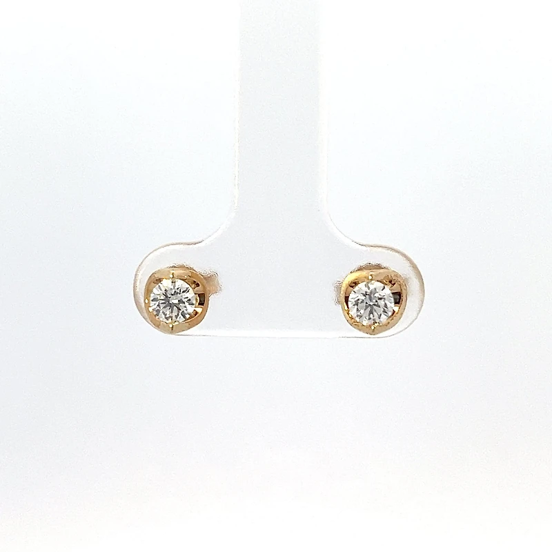 10K Yellow Gold 0.40cttw Lab Grown Diamond Earrings 