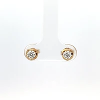 10K Yellow Gold 0.40cttw Lab Grown Diamond Earrings 